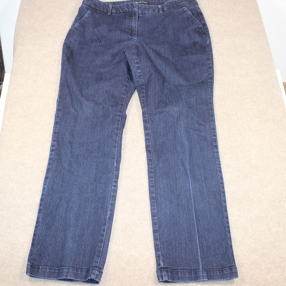 Apt 9 The Torie Straight Leg Jeans Dark Wash Blue Denim Size 16